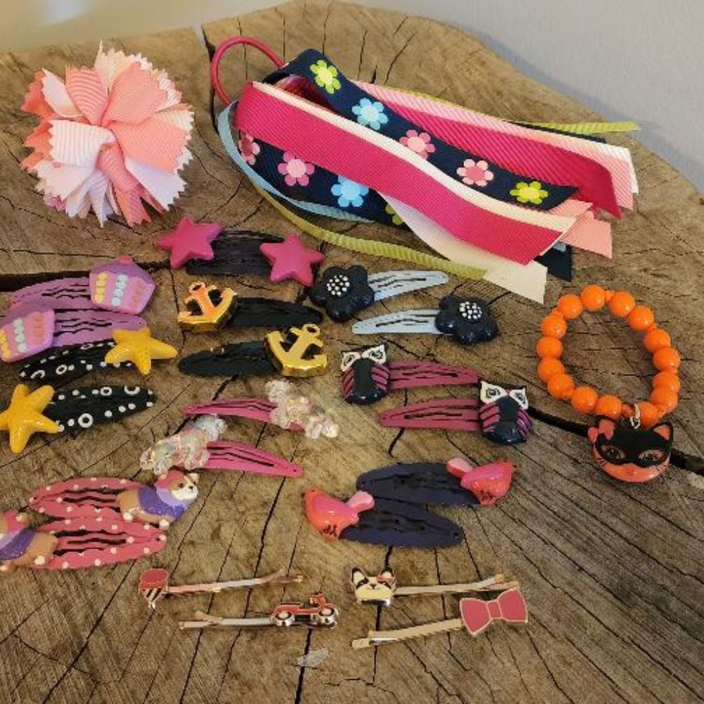 Gymboree Hair Accessories & Halloween Bracelet lot